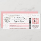 Quinceanera | Boarding Pass Einladung (Vorne/Hinten)