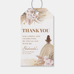 Quinceanera Boho Pampas Floral Mis Quince Anos Geschenkanhänger