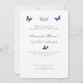 Quinceañera Bright Neon Lights Einladung (Rückseite)