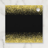 Quinceanera Bright Yellow Dress Imitate Glitzer Geschenkanhänger (Rückseite)