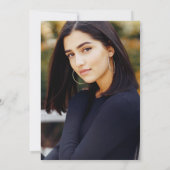 Quinceanera Burgundy Gold Marmor Kronen Foto Einladung (Rückseite)