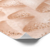 Quinceanera burgundy Rose Gold Glitzer Staub Kleid Poster (Ecke)