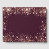 Quinceanera burgundy Rose Goldkleid tiara Name Gästebuch (Rückseite)