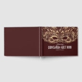 Quinceanera Burgundy und Gold Gästebuch (Voll)
