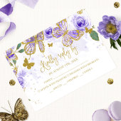 Quinceanera Butterfly Budget RSVP Card Begleitkarte