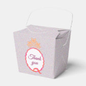 Quinceañera Butterfly Crown Squiggle Thank You Geschenkschachtel (Vorderseite)