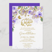 Quinceanera Butterfly Einladung Englisch schreiben (Vorne/Hinten)