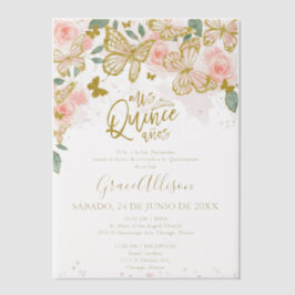 Quinceanera Butterfly Einladung Spanisch Aufnahme