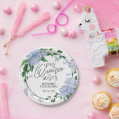 Quinceanera Butterflys Dusty Blue Gown Pappteller (Party)