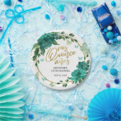 Quinceanera Butterflys Emerald Green Gown Pappteller (Party)