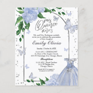 Quinceanera Butterflys Haushalt Einladung