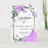 Quinceanera Butterflys Lavender Gown-Programme Programm (Vorderseite)