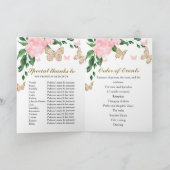 Quinceanera Butterflys Pink Blush Gown Programme (Innenseite)