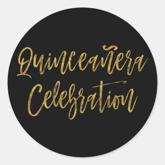 Quinceanera Celebration | 15. Geburtstag Runder Aufkleber (Vorderseite)