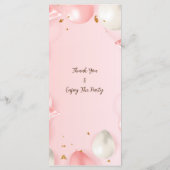 Quinceañera Celebration Editable Menükarte (Rückseite)