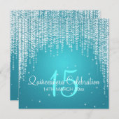 Quinceañera Celebration Party Night Dazzel Einladung (Vorne/Hinten)