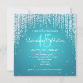 Quinceañera Celebration Party Night Dazzel Einladung (Rückseite)