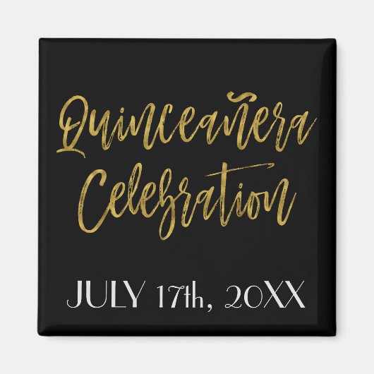 Quinceanera Celebration Speichern Sie das Datum Ma Magnet (Vorne)