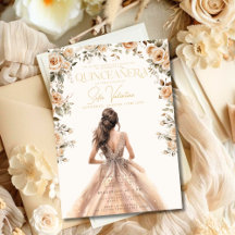 Quinceañera Champagne Gold Floral Gourmets Prinzes
