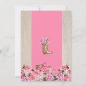 Quinceanera Charro Elegante Rosa Rose Geburtstag Einladung (Rückseite)