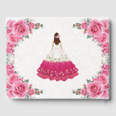 QUINCEAÑERA Charro Rosa Rosengarten Rosenblütenpri Gästebuch (Rückseite)