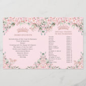 Quinceañera Cheroms Rose Gold Programm (Rückseite)