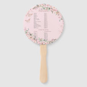 Quinceañera Cheroms Rose Gold Programm Fächer (Rückseite)