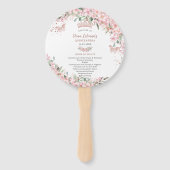 Quinceañera Cheroms Rose Gold Programm Fächer (Vorderseite)
