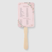 Quinceañera Cheroms Rose Gold Programm Fächer (Rückseite)