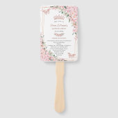 Quinceañera Cheroms Rose Gold Programm Fächer (Vorderseite)