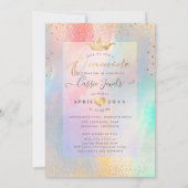 Quinceanera Cotton Candy Watercolor Brushstrokes Einladung (Rückseite)