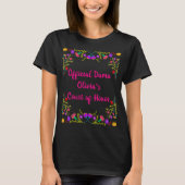 Quinceanera Dama Mexican Fiesta Floral Black T-Shirt (Vorderseite)