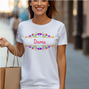 Quinceanera-Dama-Mexikanische Fiesta-Blumen-Geburt T-Shirt