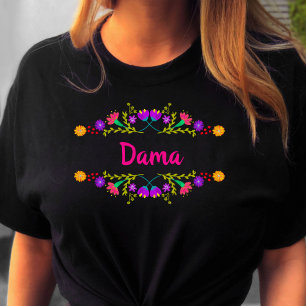 Quinceanera-Dama-Mexikanische Fiesta-Schwarz Gebur T-Shirt
