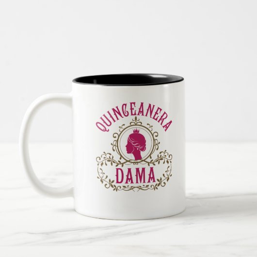 Quinceanera Dama Zweifarbige Tasse (Links)