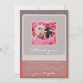 Quinceañera danke Ihnen Karte mit Foto (Vorderseite)