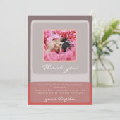 Quinceañera danke Ihnen Karte mit Foto (Stehend Vorderseite)