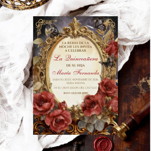 Quinceañera Dark Fantasy Gótica Romántica Einladung