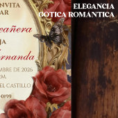 Quinceañera Dark Fantasy Gótica Romántica Einladung