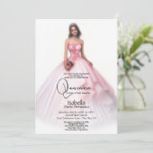 Quinceañera | Delikatrosa Quince Años Einladung (Stehend Vorderseite)