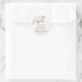 Quinceanera Dreamy White Floral Stickers (Tasche)