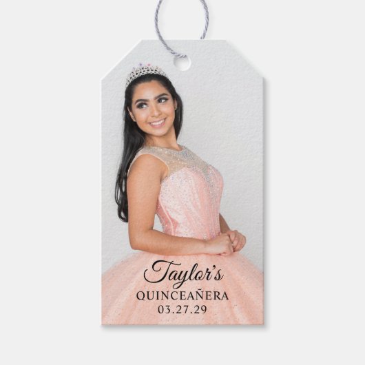 Quinceanera Dress Foto Geschenkanhänger (Vorderseite)