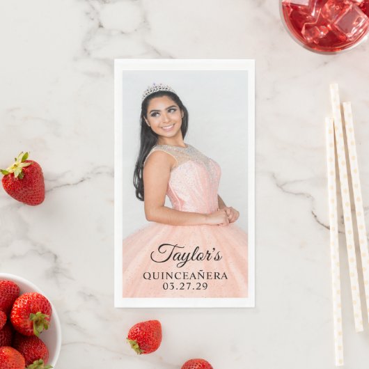 Quinceanera Dress Foto Serviette (Beispiel)