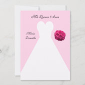 Quinceanera Dress on Pink Quince Anos Einladung (Vorderseite)
