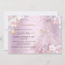 Quinceanera Dusty Rose Glitzer Platterbsen