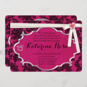 Quinceanera Einladung (Vorne/Hinten)