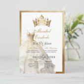 Quinceañera Einladung (Stehend Vorderseite)