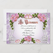 Quinceanera Einladung 15. Geburtstag elegant (Vorderseite)