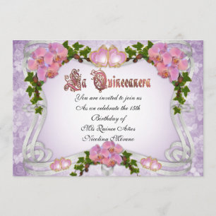 Quinceanera Einladung 15. Geburtstag elegant