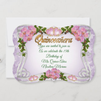 Quinceanera Einladung 15. Geburtstag elegant